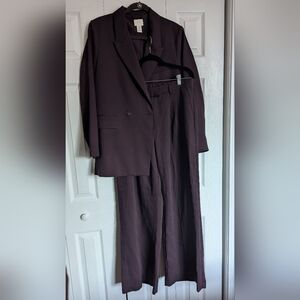 Burgandy Pant Suit